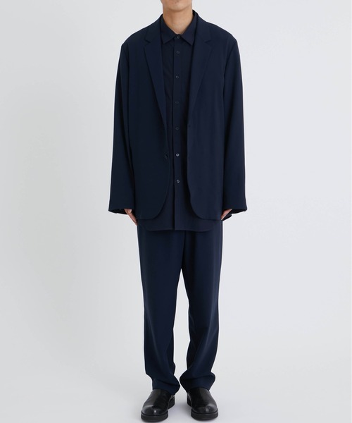 ATON（エイトン）の「【ATON / エイトン】WOOL OXFORD TAPERED EASY PANTS（スラックス・メンズ・ブラック/ネイビー・4/6）」の8枚目の写真