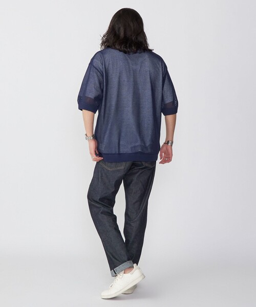 SHIPS(シップス)の「*SHIPS:〈ニット+Tシャツ〉リラックスフィット メッシュ レイヤード クルーネック ニット(Tシャツ/カットソー・メンズ・ネイビー/グリーン/ダークグレー/ナチュラル・SMALL/MEDIUM/LARGE)」の12枚目の写真