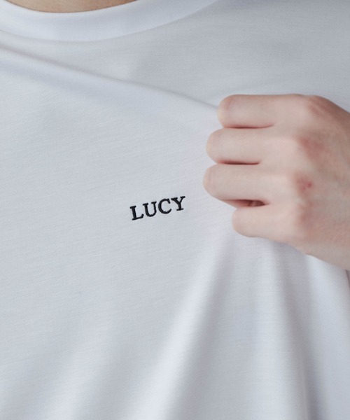 LUCY（ルーシー）の「LUCY/トロミミニマルロゴドルマンT（Tシャツ/カットソー・メンズ・ホワイト/ブラック/ライトベージュ/パープル・MEDIUM/LARGE）」の11枚目の写真