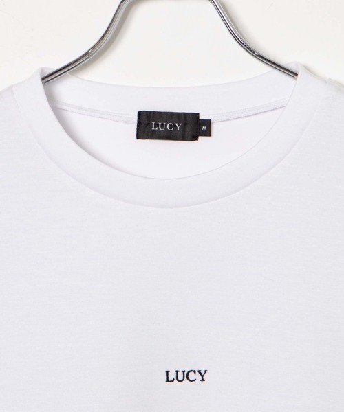 LUCY（ルーシー）の「LUCY/トロミミニマルロゴドルマンT（Tシャツ/カットソー・メンズ・ホワイト/ブラック/ライトベージュ/パープル・MEDIUM/LARGE）」の12枚目の写真