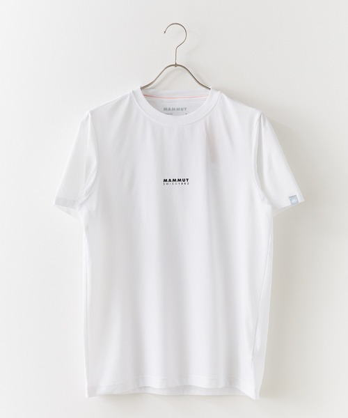 【美品】MAMMUT マムート タイト 刺繍ロゴ シャツ Mサイズ 登山等に QD ロゴ プリント Tシャツ アジアンフィット メン / QD Logo