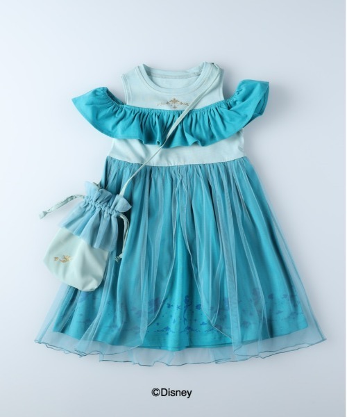 Right-on（ライトオン）の「【DISNEY】アリエルドレス（ワンピース・キッズ・ライム/パープル・105/120/130/140）」の10枚目の写真
