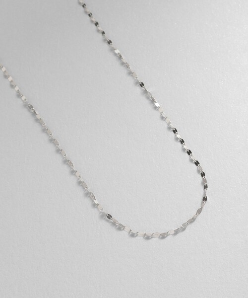 プラチナ フラワークロスチェーン ロングネックレス(65cm)（ネックレス