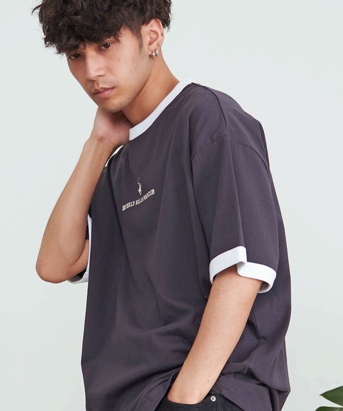 SILVER BULLET(シルバーバレット)の「『BEVERLY HILLS POLO CLUB/ビバリーヒルズポロクラブ』天竺刺繍半袖Tシャツ(Tシャツ/カットソー・メンズ・ホワイト/グリーン/ブラック/ホワイト×ブルー/スミクロ/ホワイト×グリーン/ネイビー/マスタード・L/XL/M)」の6枚目の写真