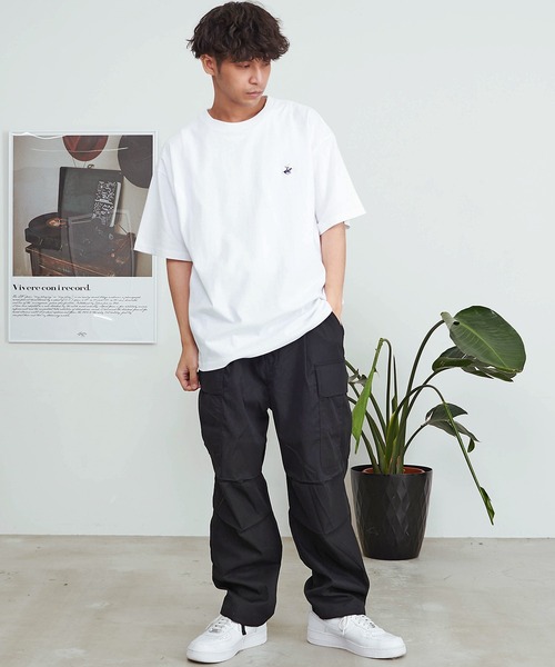 SILVER BULLET(シルバーバレット)の「『BEVERLY HILLS POLO CLUB/ビバリーヒルズポロクラブ』天竺刺繍半袖Tシャツ(Tシャツ/カットソー・メンズ・ホワイト/グリーン/ブラック/ホワイト×ブルー/スミクロ/ホワイト×グリーン/ネイビー/マスタード・L/XL/M)」の9枚目の写真