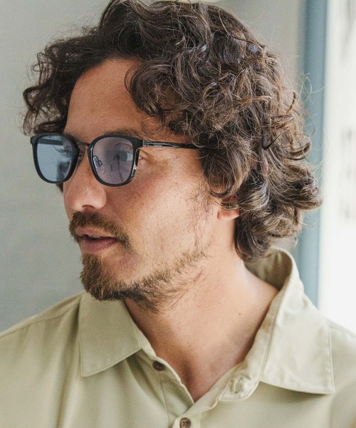 CAMBIO(カンビオ)の「mko11230-Thin Rim Wellington Type Sunglasses サングラス(サングラス・メンズ・スモーク/ブラック×ブルー/ブラック×グレー/ブラウン系その他・FREE)」の2枚目の写真