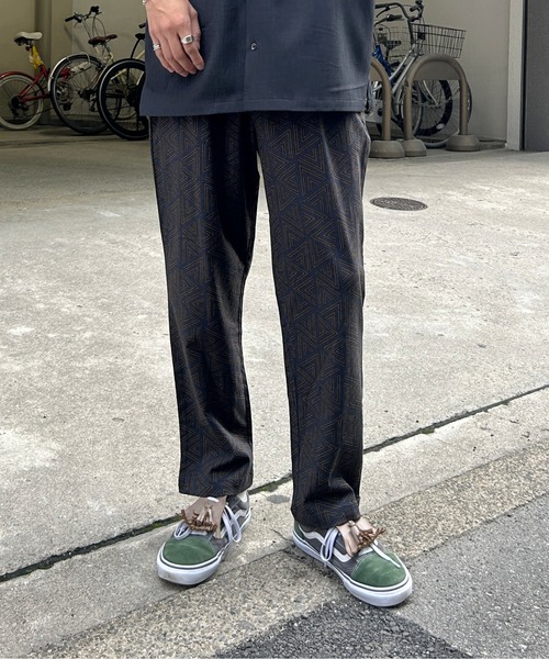 CPCM（シーピーシーエム）の「綿麻総柄イージーパンツ（その他パンツ・メンズ・ネイビー/ベージュ/ホワイト/ブラウン・FREE）」の4枚目の写真