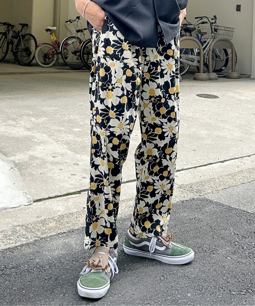 CPCM（シーピーシーエム）の「綿麻総柄イージーパンツ（その他パンツ・メンズ・ネイビー/ベージュ/ホワイト/ブラウン・FREE）」の5枚目の写真