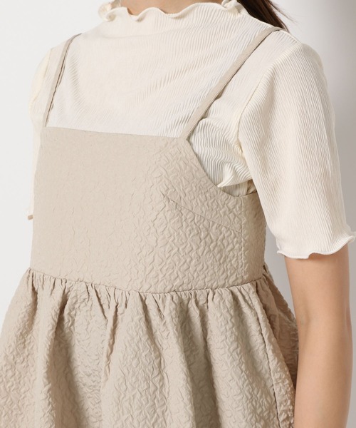 mysty woman(ミスティウーマン)の「フラワージャカードキャミチュニック 905313(キャミソール・レディース・ライトベージュ/オフホワイト/ブラック・FREE)」の16枚目の写真