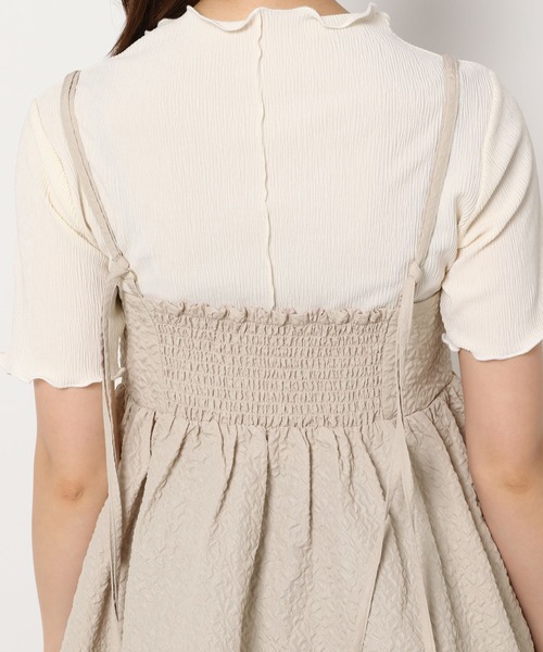 mysty woman(ミスティウーマン)の「フラワージャカードキャミチュニック 905313(キャミソール・レディース・ライトベージュ/オフホワイト/ブラック・FREE)」の13枚目の写真