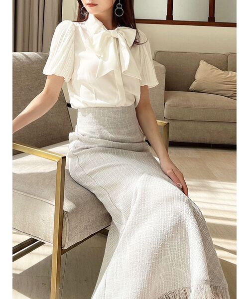 RESEXXY(リゼクシー)の「プリーツスリーブブラウス(シャツ/ブラウス・レディース・ブラック/ホワイト/ピンク・FREE)」の2枚目の写真