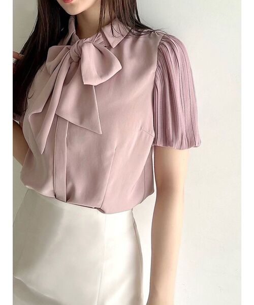 RESEXXY(リゼクシー)の「プリーツスリーブブラウス(シャツ/ブラウス・レディース・ブラック/ホワイト/ピンク・FREE)」の3枚目の写真