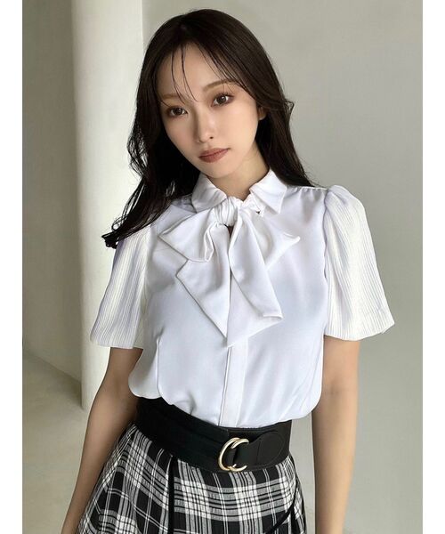 RESEXXY(リゼクシー)の「プリーツスリーブブラウス(シャツ/ブラウス・レディース・ブラック/ホワイト/ピンク・FREE)」の7枚目の写真