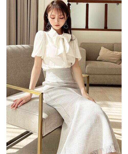 RESEXXY(リゼクシー)の「プリーツスリーブブラウス(シャツ/ブラウス・レディース・ブラック/ホワイト/ピンク・FREE)」の8枚目の写真