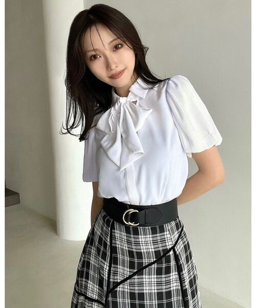 RESEXXY(リゼクシー)の「プリーツスリーブブラウス(シャツ/ブラウス・レディース・ブラック/ホワイト/ピンク・FREE)」の6枚目の写真