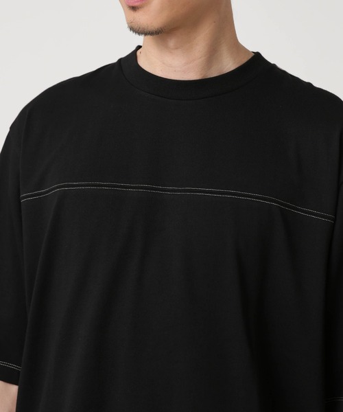 NANO universe(ナノユニバース)の「LB.03/コットンフットボールTシャツ(Tシャツ/カットソー・メンズ・ブラック/ホワイト/グリーン・S/M/L)」の14枚目の写真