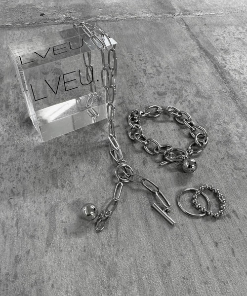 LVEU.（ラブユ.）の「【LVEU.】ボールチェーン＆シンプルリング（2点セット） / アクセサリー アクセ リング 指輪 ボール チェーン シンプル 重ねづけ セット シルバー（リング・レディース・シルバー・FREE）」の11枚目の写真