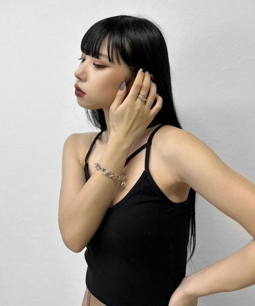 LVEU.（ラブユ.）の「【LVEU.】ボールチェーン＆シンプルリング（2点セット） / アクセサリー アクセ リング 指輪 ボール チェーン シンプル 重ねづけ セット シルバー（リング・レディース・シルバー・FREE）」の9枚目の写真