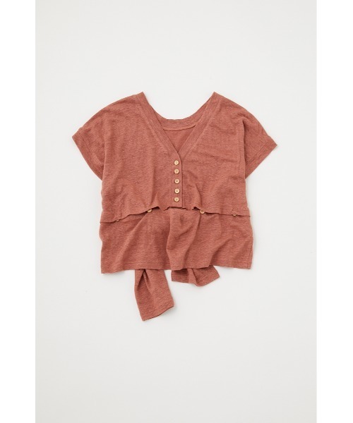 M_(エムアンダーバー)の「【M_】SLEEVE CUT トップス(Tシャツ/カットソー・レディース・クリアレッド/アイボリー/ブラック・FREE)」の19枚目の写真