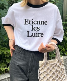 フロントプリント ビッグシルエット半袖リンガーTシャツ カットソー ユニセックス 20