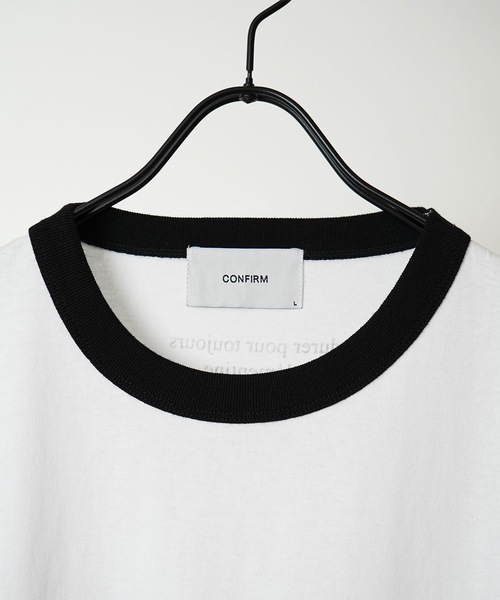 Confirm(コンファーム)の「フロントプリント ビッグシルエット半袖リンガーTシャツ カットソー ユニセックス 20(Tシャツ/カットソー・メンズ・ホワイト/ホワイト系その他/ホワイト系その他2/チャコールグレー/アイボリー/グレー系その他・M/L)」の10枚目の写真