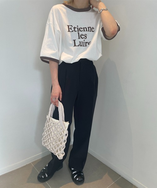 Confirm(コンファーム)の「フロントプリント ビッグシルエット半袖リンガーTシャツ カットソー ユニセックス 20(Tシャツ/カットソー・メンズ・ホワイト/ホワイト系その他/ホワイト系その他2/チャコールグレー/アイボリー/グレー系その他・M/L)」の21枚目の写真