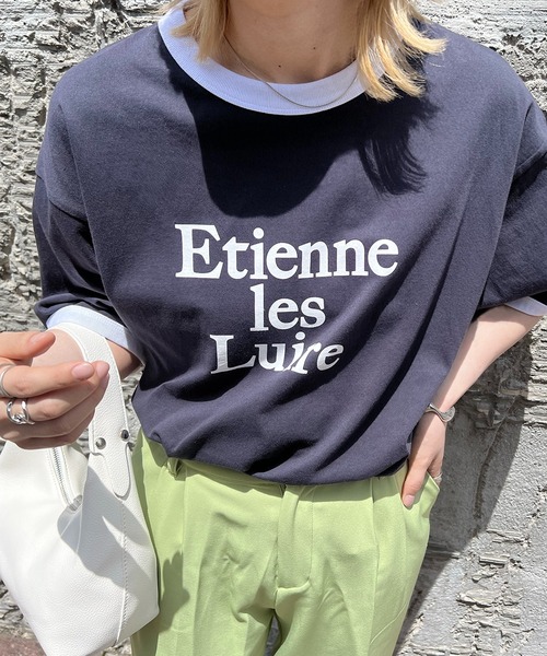 Confirm(コンファーム)の「フロントプリント ビッグシルエット半袖リンガーTシャツ カットソー ユニセックス 20(Tシャツ/カットソー・メンズ・ホワイト/ホワイト系その他/ホワイト系その他2/チャコールグレー/アイボリー/グレー系その他・M/L)」の16枚目の写真