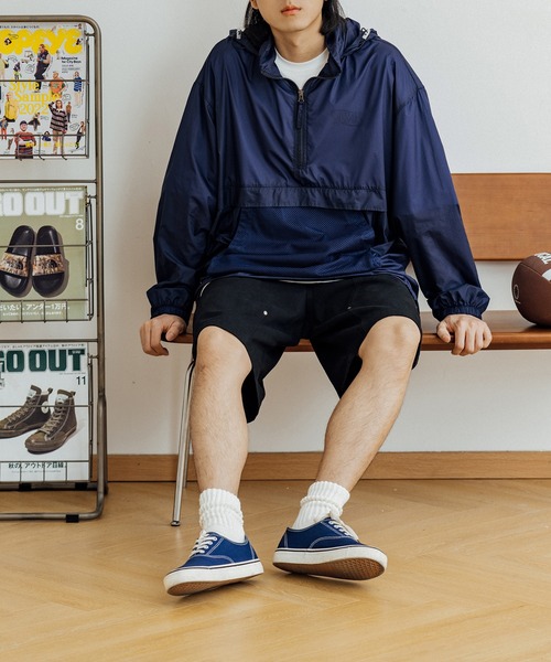 HOOK（フック）の「【HOOK】軽量UVカットメッシュポケットハーフジップマウンテンパーカー（マウンテンパーカー・メンズ・ライトグレー/ブルー・L/XL/M）」の10枚目の写真