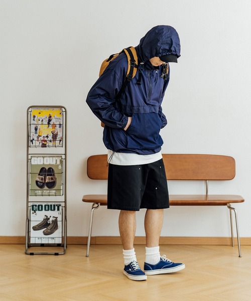 HOOK（フック）の「【HOOK】軽量UVカットメッシュポケットハーフジップマウンテンパーカー（マウンテンパーカー・メンズ・ライトグレー/ブルー・L/XL/M）」の4枚目の写真