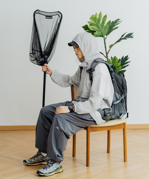 HOOK（フック）の「【HOOK】軽量UVカットメッシュポケットハーフジップマウンテンパーカー（マウンテンパーカー・メンズ・ライトグレー/ブルー・L/XL/M）」の21枚目の写真