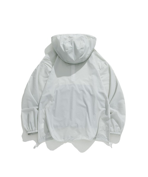 HOOK（フック）の「【HOOK】軽量UVカットメッシュポケットハーフジップマウンテンパーカー（マウンテンパーカー・メンズ・ライトグレー/ブルー・L/XL/M）」の14枚目の写真