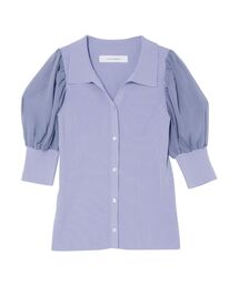 LAGUNAMOON | シャツカラードッキングニットプルオーバー(ニット/セーター)