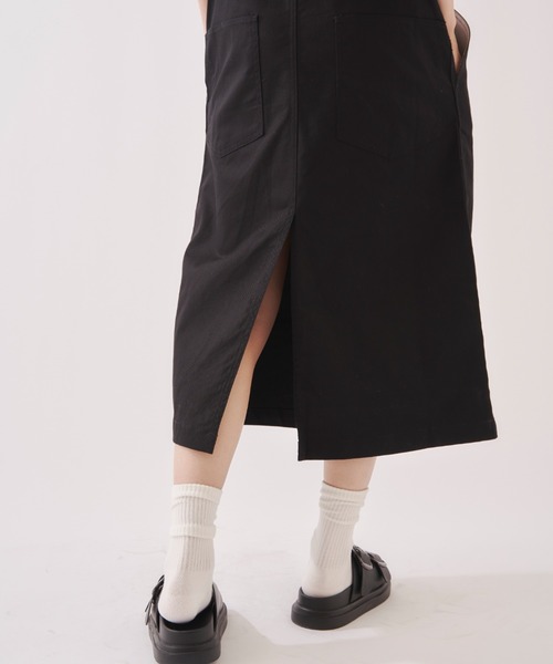 EDIT Gris（エディットグリ）の「【アレンジ自在】コットンサロペットスカート（サロペット/オーバーオール・レディース・ナチュラル/ブラック・FREE）」の19枚目の写真