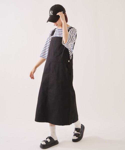 EDIT Gris（エディットグリ）の「【アレンジ自在】コットンサロペットスカート（サロペット/オーバーオール・レディース・ナチュラル/ブラック・FREE）」の16枚目の写真