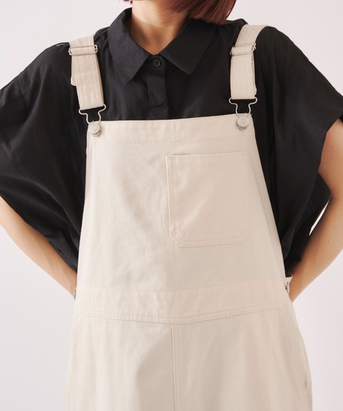 EDIT Gris（エディットグリ）の「【アレンジ自在】コットンサロペットスカート（サロペット/オーバーオール・レディース・ナチュラル/ブラック・FREE）」の22枚目の写真