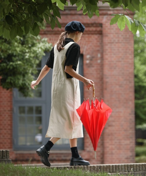 EDIT Gris（エディットグリ）の「【アレンジ自在】コットンサロペットスカート（サロペット/オーバーオール・レディース・ナチュラル/ブラック・FREE）」の10枚目の写真