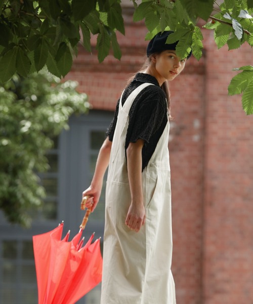 EDIT Gris（エディットグリ）の「【アレンジ自在】コットンサロペットスカート（サロペット/オーバーオール・レディース・ナチュラル/ブラック・FREE）」の8枚目の写真