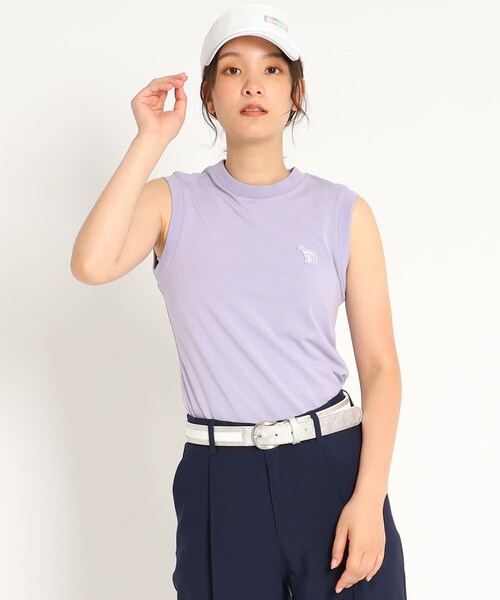 adabat（アダバット）の「【接触冷感/UVカット】ノースリーブプルオーバー（Tシャツ/カットソー・レディース・パープル/グリーン/ダークネイビー・36/38/40）」の10枚目の写真