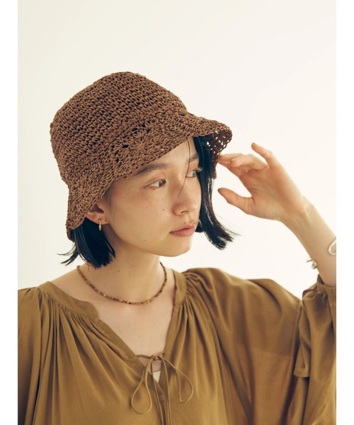 AMERICAN HOLIC（アメリカンホリック）の「クロシェハット（ハット・レディース・ナチュラル/ブラウン・FREE）」の7枚目の写真