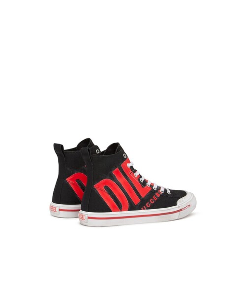 DIESEL(ディーゼル)の「メンズ キャンバス プリント ミッドカットスニーカー(スニーカー・メンズ・ブラック/ホワイト/カーキ・44/41/40/45/43/42)」の19枚目の写真