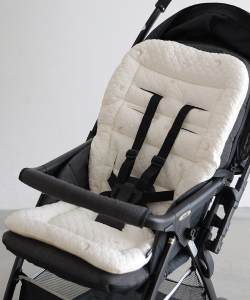 PUPPAPUPO（プッパプーポ）の「ベビーカーシート クッション 【イブル モロッカン】（ベビーカー/ベビーカー用品・キッズ・ホワイト系その他/グレー/ホワイト系その他2/ピンク/アイボリー/ホワイト系その他3/グレイッシュベージュ/ホワイト系その他4/グレー系その他・FREE）」の2枚目の写真