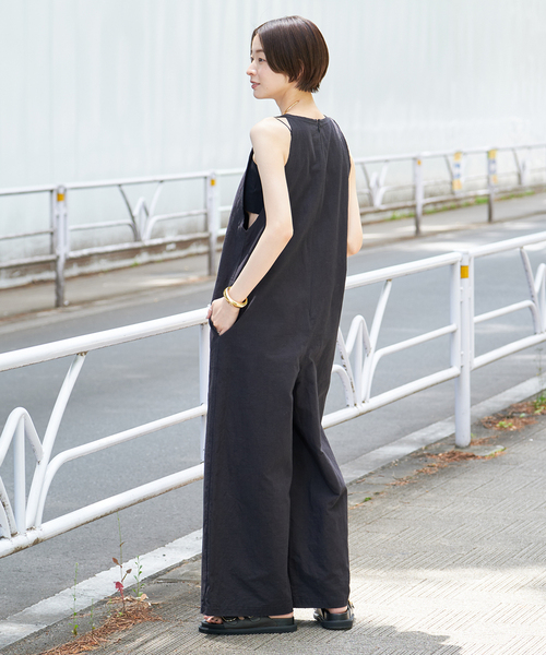 ★美品★PLAGE★サロペット24SS セール】Cut off アメリカンスリーブ サロペット（サロペット