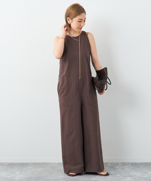 【Aoさん専用】Plage ノースリーブロングサロペット ベージュ Plage ノースリーブロングサロペット ベージュ セール】Cut off