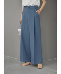 STYLE DELI（スタイルデリ）の「【Made in JAPAN】股下65cmリネンライクワイドパンツ（デニムパンツ・レディース）」