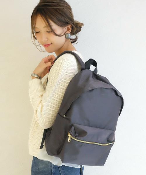 Another Edition(アナザーエディション)の「AE Zip RUCK◆(バックパック/リュック・レディース・ブラック/ネイビー/オリーブ・フリー)」の1枚目の写真