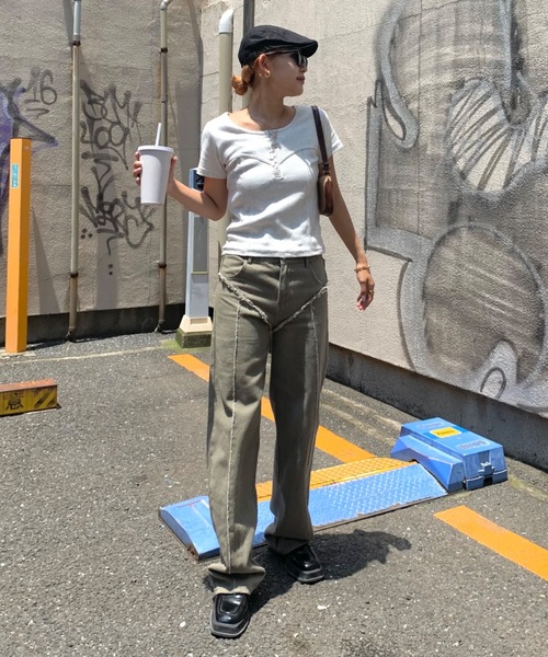 正規品♡レーヨンロゴ上下セット♡ダークグレー ピグメントロゴウラケプルオーバー | Whim Gazette(ウィム