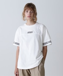 AVIREX | FADE WASH CUFFS OPEN EMBROIDERY TOPS/フェイドウォッシュ カフスオープン刺繍トップス(Tシャツ/カットソー)