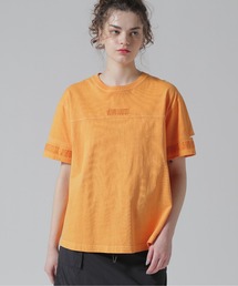 FADE WASH CUFFS OPEN EMBROIDERY TOPS/フェイドウォッシュ カフスオープン刺繍トップス