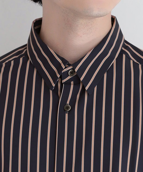 RAGEBLUE(レイジブルー)の「【LUXURY+EASY】LOOSE STRIPE SHIRTS /ラグイージールーズストライプシャツ(シャツ/ブラウス・メンズ・ホワイト/ネイビー/グリーン系その他・MEDIUM/LARGE)」の10枚目の写真