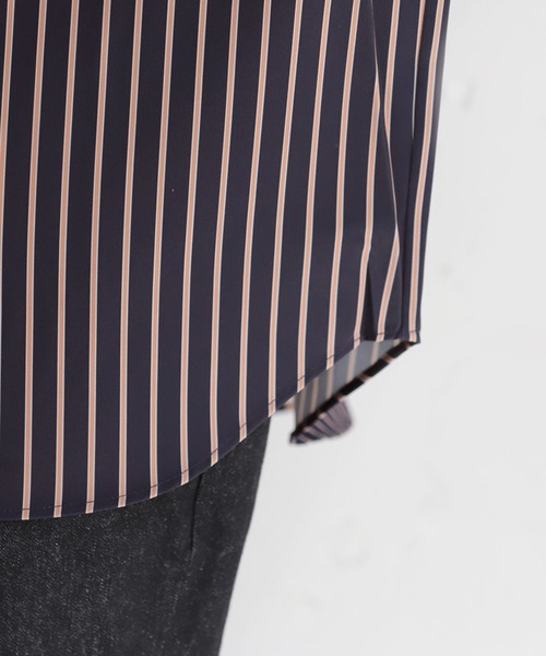 RAGEBLUE(レイジブルー)の「【LUXURY+EASY】LOOSE STRIPE SHIRTS /ラグイージールーズストライプシャツ(シャツ/ブラウス・メンズ・ホワイト/ネイビー/グリーン系その他・MEDIUM/LARGE)」の13枚目の写真